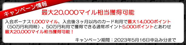 ANAアメックスカード入会キャンペーンのご案内